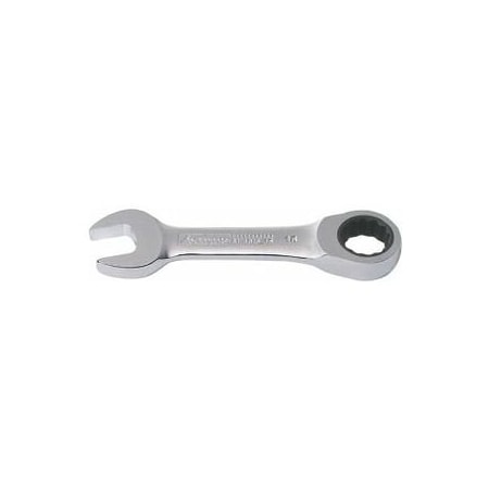 Garant Stubby Open End Wrench / Ratcheting Wrench, 72 Teeth, 15 mm 614816 15